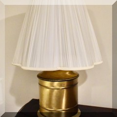 D23. Round brass lamp. 20”h 